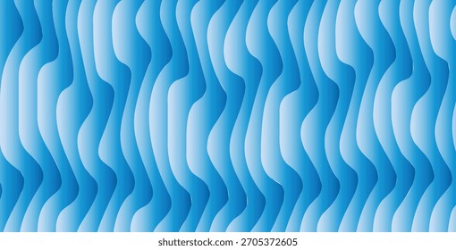 Blue Wavy Abstract Background Texture vector illustration.