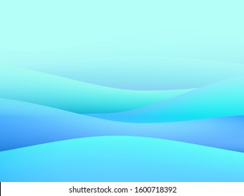 Blue wavy abstract background. Vector stock  illustration for poster