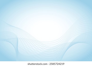 Blue wavy abstract background. Vector 