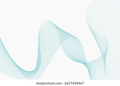 Blue wavy abstract line design background