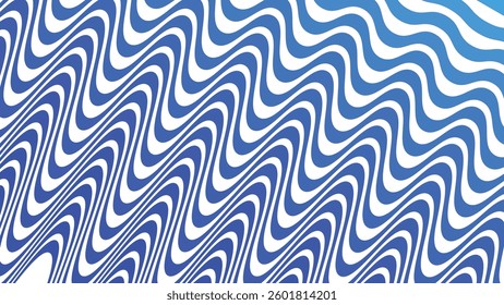 Blue wavy abstract pattern for fabric style