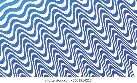 Blue wavy abstract pattern for fabric style