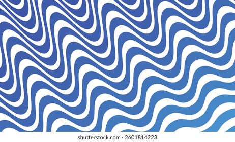 Blue wavy abstract pattern for fabric style