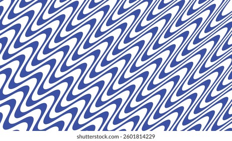 Blue wavy abstract pattern for fabric style