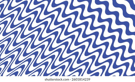 Blue wavy abstract pattern for fabric style
