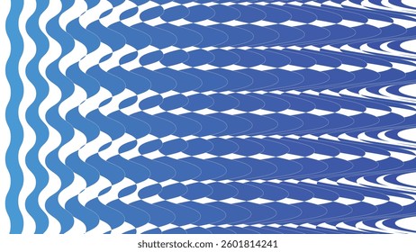 Blue wavy abstract pattern for fabric style