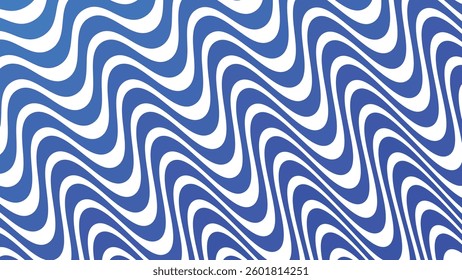 Blue wavy abstract pattern for fabric style