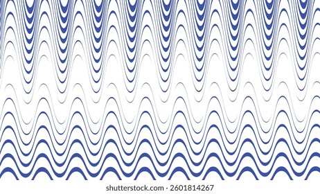 Blue wavy abstract pattern for fabric style