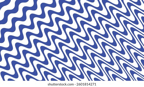 Blue wavy abstract pattern for fabric style