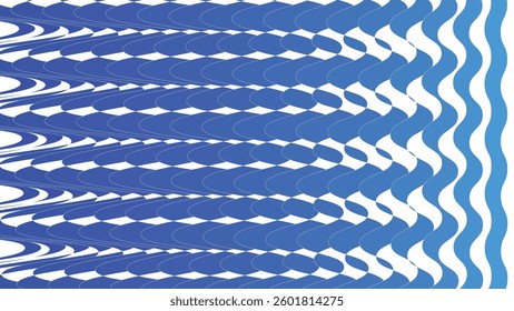 Blue wavy abstract pattern for fabric style