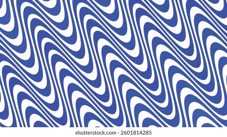 Blue wavy abstract pattern for fabric style