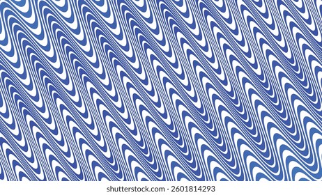 Blue wavy abstract pattern for fabric style