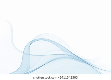 Blue wavy abstract wave background.