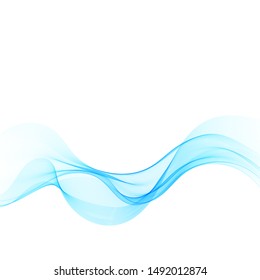
Blue wavy abstract wave on a white background.