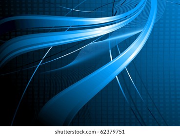 Blue wavy abstraction