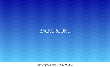 Fondo ondulado azul. Banner abstracto con líneas curvas. Ondas degradadas mezcladas	