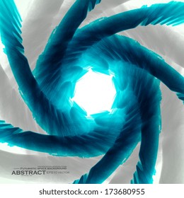 Blue wavy background, abstract futuristic vector illustration eps10