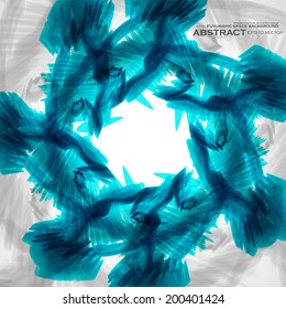 Blue wavy background, abstract futuristic vector illustration eps10