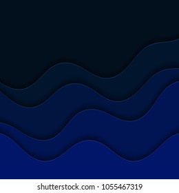 Blue wavy background. Abstract background with blue waves. 