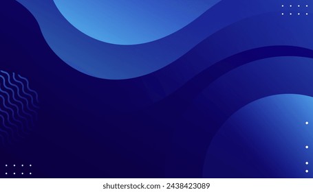 Blue Wavy Background Design Template Vector, Creative illustration for poster, web, landing, page, cover
