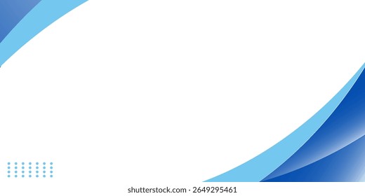 Blue Wavy Background Design Template Vector, Professional Flowing Blue Mesh Gradient Element with Copy Space for Text