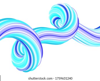 Blue wavy background. Liquid wave shapes