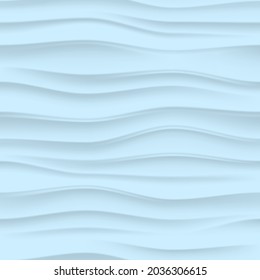 Blue wavy background. Seamless texture. Abstract geometric background. Vector illustration