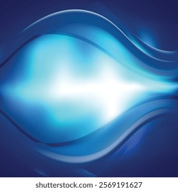 Blue Wavy Background Vector Illustration