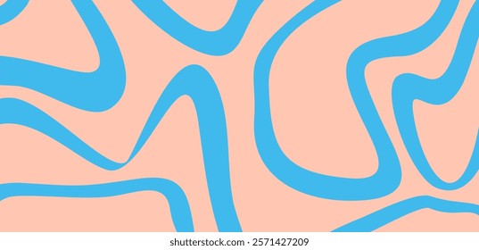 Blue wavy background. Vector illustration for website, wallpaper, banner, flyer, poster