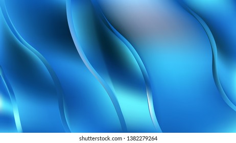 Blue Wavy Background Vector Image