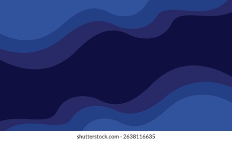 Blue wavy background for web design, banner or presentation vector stock