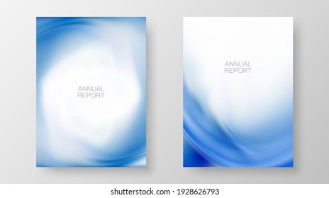 Blue wavy background.Brochure design template, annual report, cover.