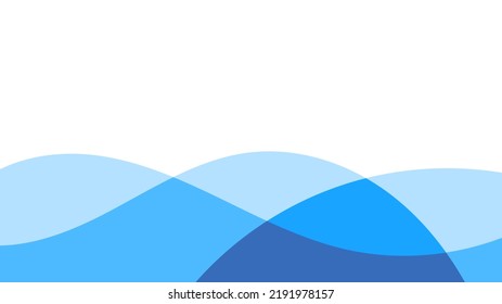 Blue wavy banner background design vector.