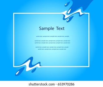 Blue wavy corporate abstract background. Vector design