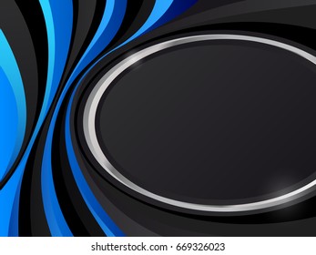 Blue wavy corporate abstract background. Vector design