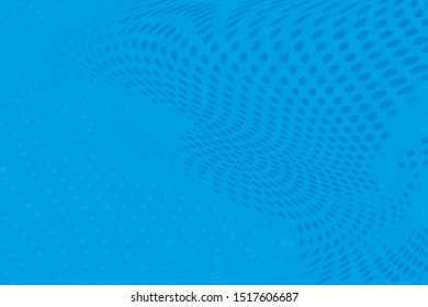 Blue Wavy dot lines background. Pattern of dots, dotted lines, circles of different scale. Futuristic pattern to create backgrounds, templates, posters in a modern minimalist style.