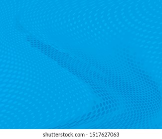 Blue Wavy dot lines background. Pattern of dots, dotted lines, circles of different scale. Futuristic pattern to create backgrounds, templates, posters in a modern minimalist style.