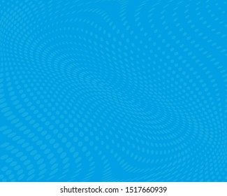 Blue Wavy dot lines background. Pattern of dots, dotted lines, circles of different scale. Futuristic pattern to create backgrounds, templates, posters in a modern minimalist style.