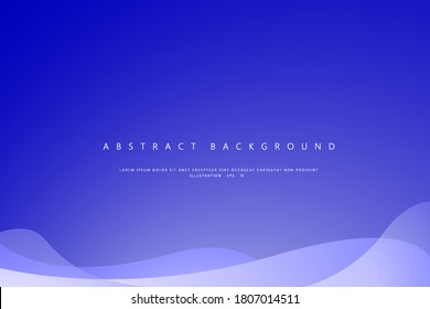 Blue wavy geometric background. Modern template trendy gradient shapes composition. Vector illustration