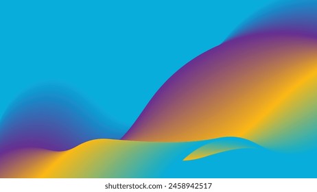 Blue wavy gradient background. blurred background. Background for web cover, presentation, banner, poster.