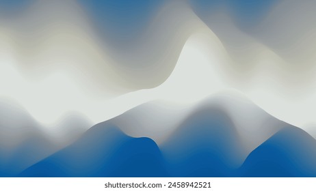 Blauer wellenförmiger Verlaufshintergrund. Unscharfer Hintergrund. Hintergrund für Web Cover, Präsentation, Banner, Poster.