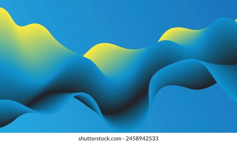 Blue wavy gradient background. blurred background. Background for web cover, presentation, banner, poster.