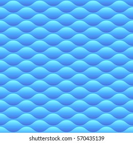 Blue wavy gradient seamless abstract vector pattern