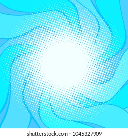 blue wavy halfton background. Comic cartoon pop art illustration retro vintage kitsch vector