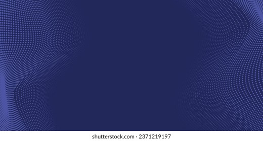 blue wavy halftone background. Dot pop art sport style vector illustration.