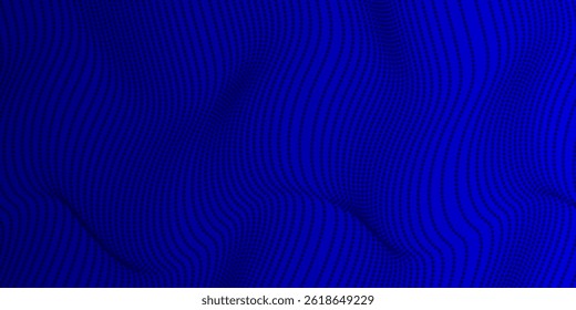 blue wavy halftone background. Dot pop art sport style vector.