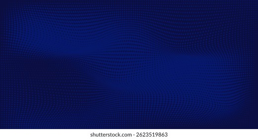 blue wavy halftone background. Dot pop art sport style vector.