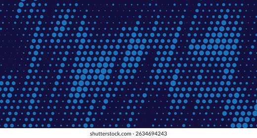 blue wavy halftone background. Dot pop art sport style vector. eps10.
