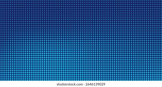 Fondo de semitono ondulado azul. Vector de estilo deportivo de arte pop Dot.