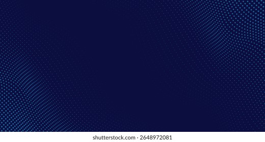 blue wavy halftone background. Dot pop art sport style vector.